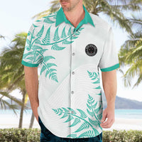 Custom New Zealand Football Hawaiian Shirt Aotearoa Pride Aqua Version - Polynesian Pride