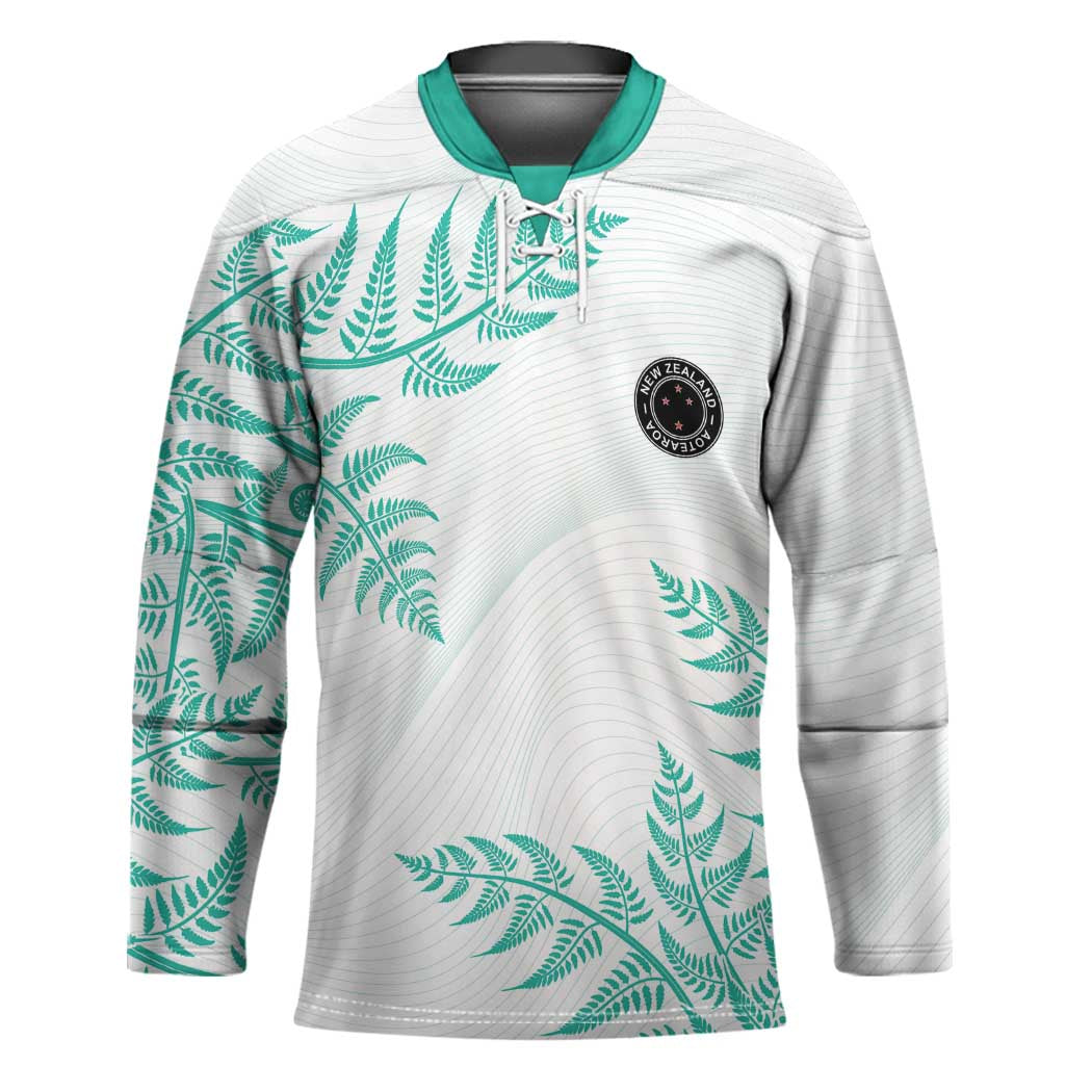 Custom New Zealand Football Hockey Jersey Aotearoa Pride Aqua Version - Polynesian Pride
