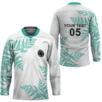 Custom New Zealand Football Hockey Jersey Aotearoa Pride Aqua Version - Polynesian Pride