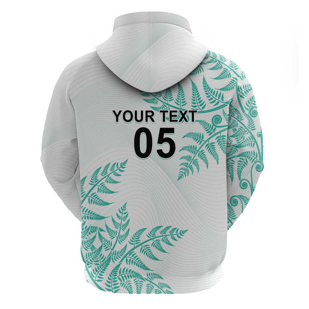 Custom New Zealand Football Hoodie Aotearoa Pride Aqua Version - Polynesian Pride