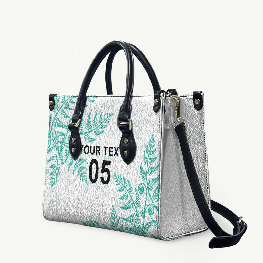 Custom New Zealand Football Leather Bag Aotearoa Pride Aqua Version - Polynesian Pride