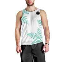 Custom New Zealand Football Men Tank Top Aotearoa Pride Aqua Version - Polynesian Pride