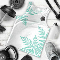 Custom New Zealand Football Men Tank Top Aotearoa Pride Aqua Version - Polynesian Pride