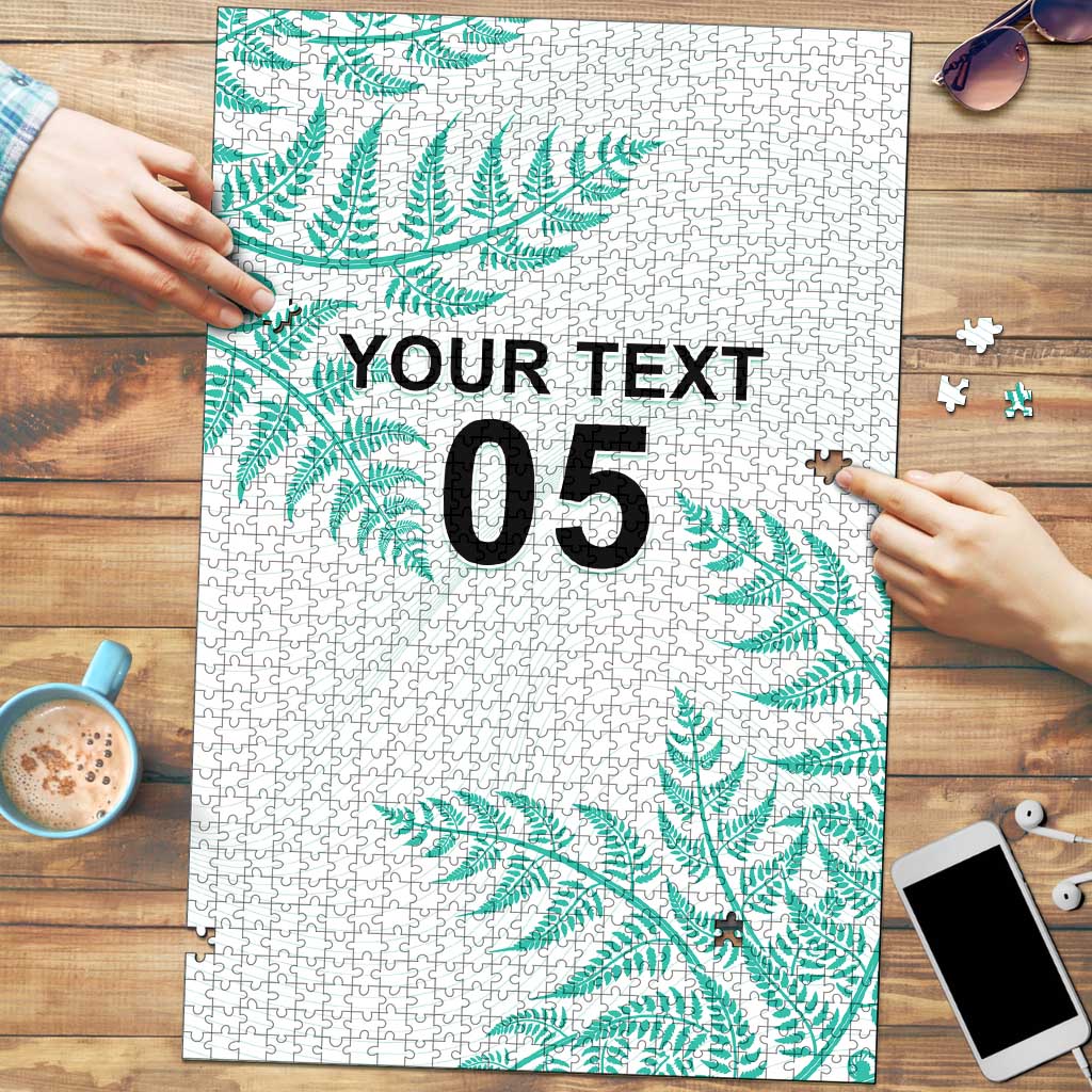 Custom New Zealand Football Puzzle Aotearoa Pride Aqua Version - Polynesian Pride