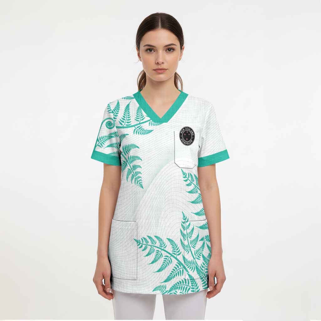 Custom New Zealand Football Scrub Top Aotearoa Pride Aqua Version - Polynesian Pride