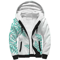 Custom New Zealand Football Sherpa Hoodie Aotearoa Pride Aqua Version - Polynesian Pride