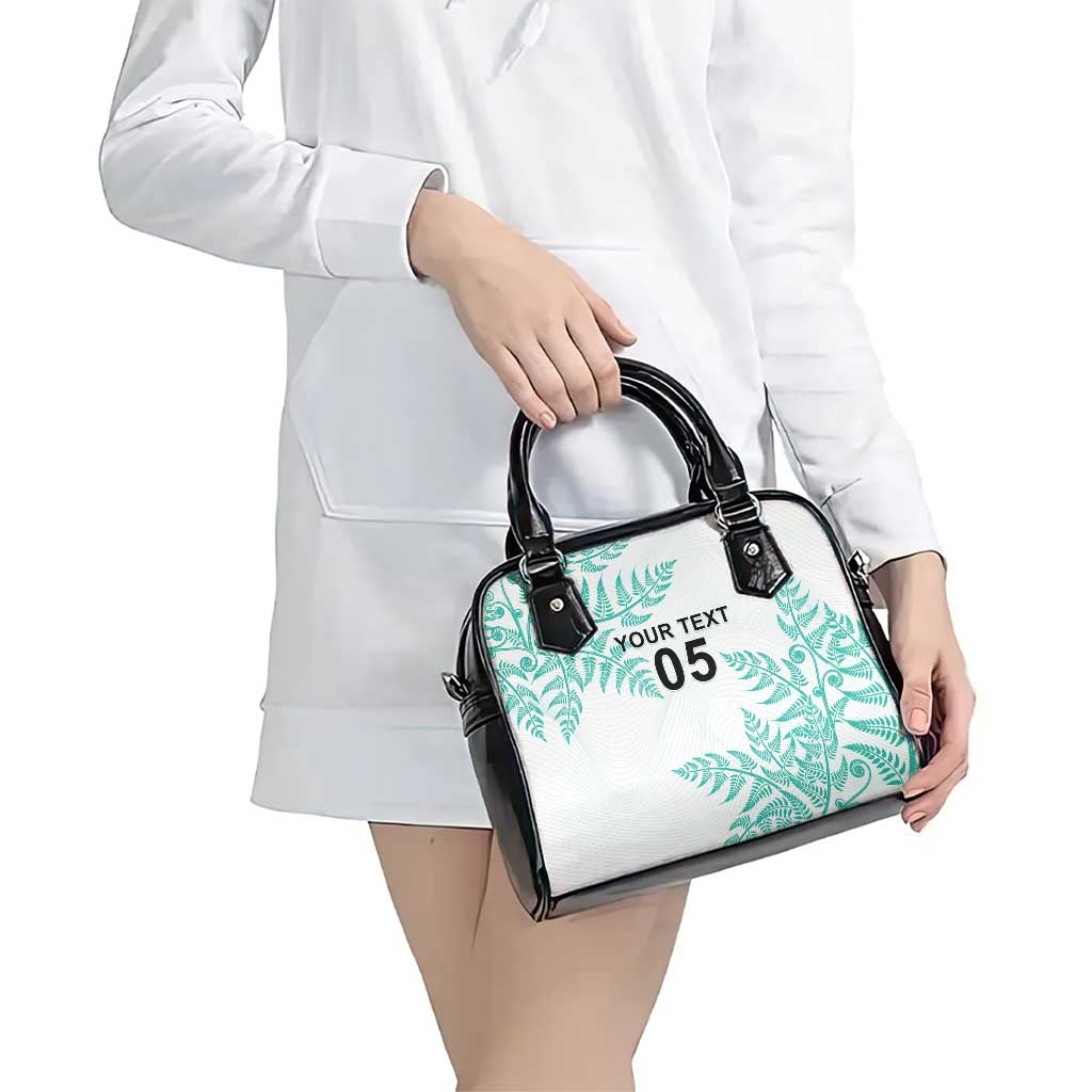 Custom New Zealand Football Shoulder Handbag Aotearoa Pride Aqua Version - Polynesian Pride
