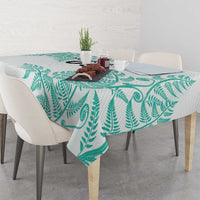 Custom New Zealand Football Tablecloth Aotearoa Pride Aqua Version - Polynesian Pride