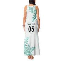 Custom New Zealand Football Tank Maxi Dress Aotearoa Pride Aqua Version - Polynesian Pride