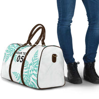 Custom New Zealand Football Travel Bag Aotearoa Pride Aqua Version - Polynesian Pride