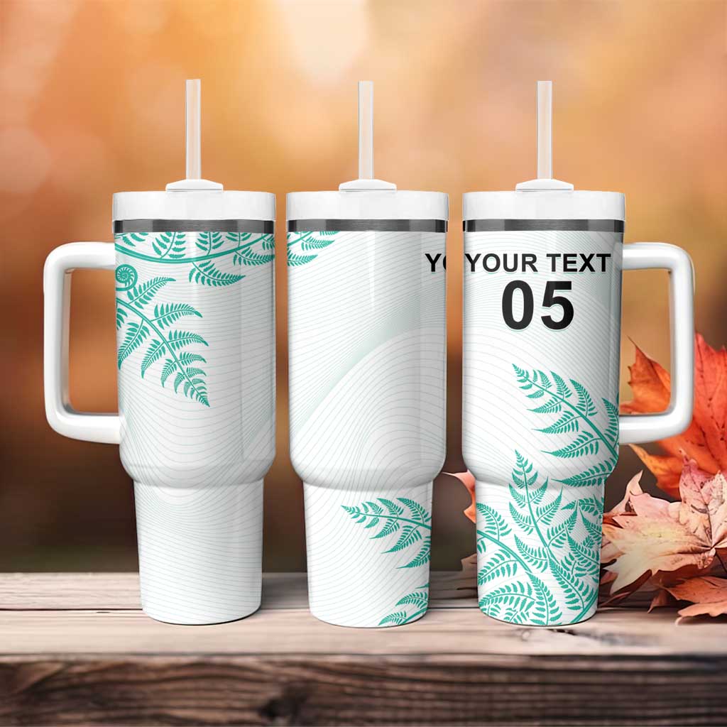 Custom New Zealand Football Tumbler With Handle Aotearoa Pride Aqua Version - Polynesian Pride
