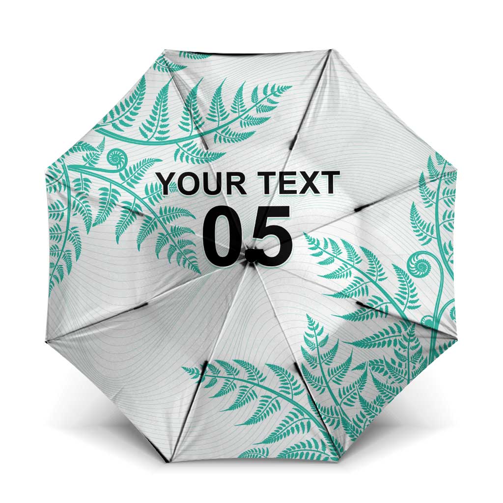 Custom New Zealand Football Umbrella Aotearoa Pride Aqua Version - Polynesian Pride