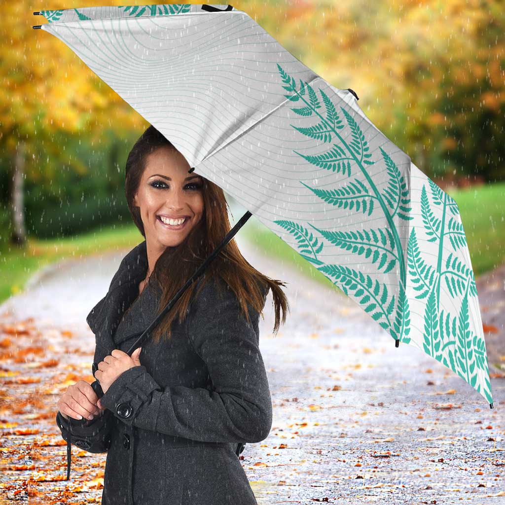 Custom New Zealand Football Umbrella Aotearoa Pride Aqua Version - Polynesian Pride