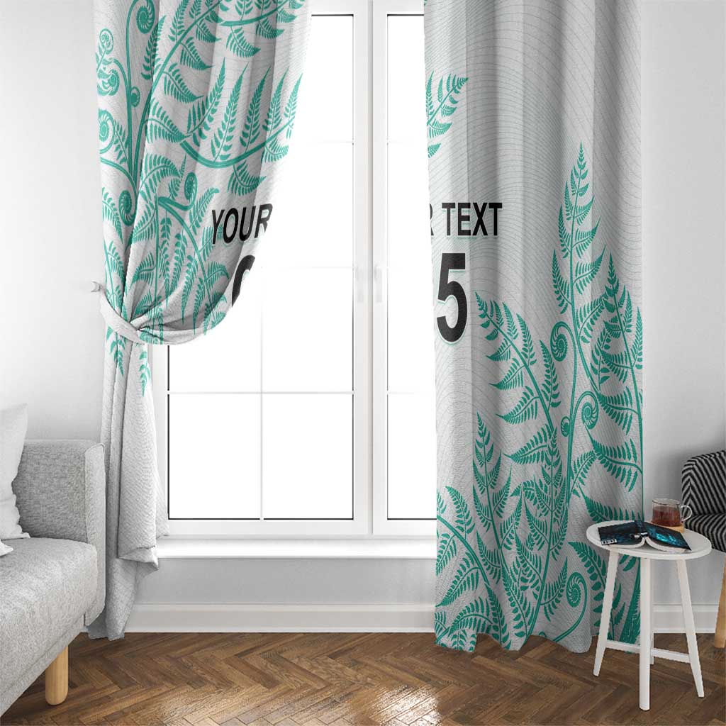 Custom New Zealand Football Window Curtain Aotearoa Pride Aqua Version - Polynesian Pride