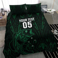 Custom New Zealand Fishing Bedding Set Maori Tribal Pattern - Polynesian Pride