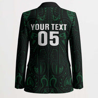 Custom New Zealand Fishing Blazer Maori Tribal Pattern - Polynesian Pride
