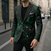 Custom New Zealand Fishing Blazer Maori Tribal Pattern - Polynesian Pride