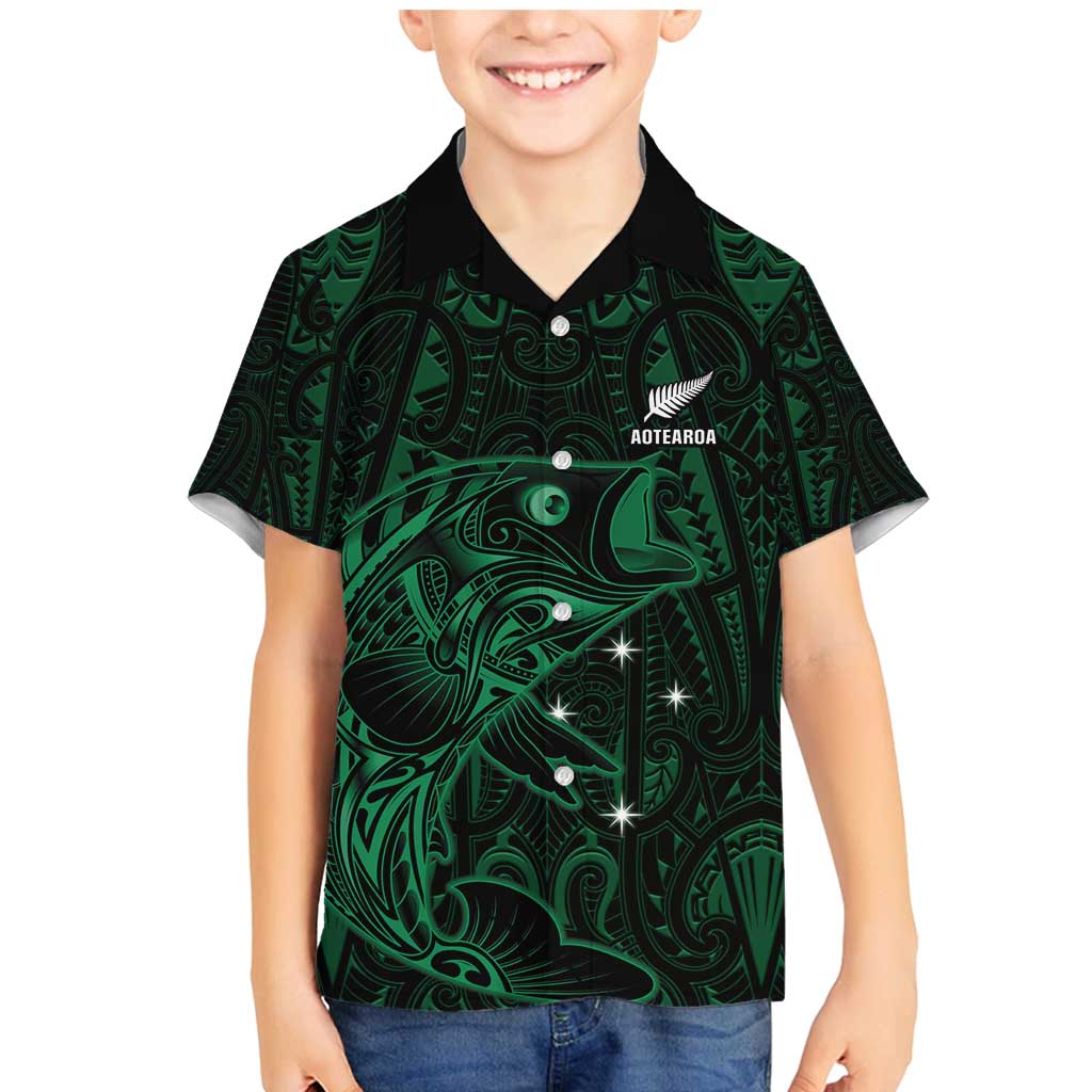 Custom New Zealand Fishing Family Matching Mermaid Dress and Hawaiian Shirt Maori Tribal Pattern - Polynesian Pride