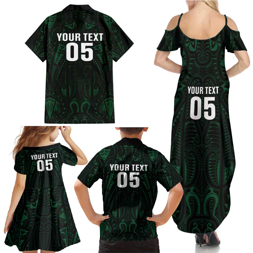 Custom New Zealand Fishing Family Matching Summer Maxi Dress and Hawaiian Shirt Maori Tribal Pattern - Polynesian Pride