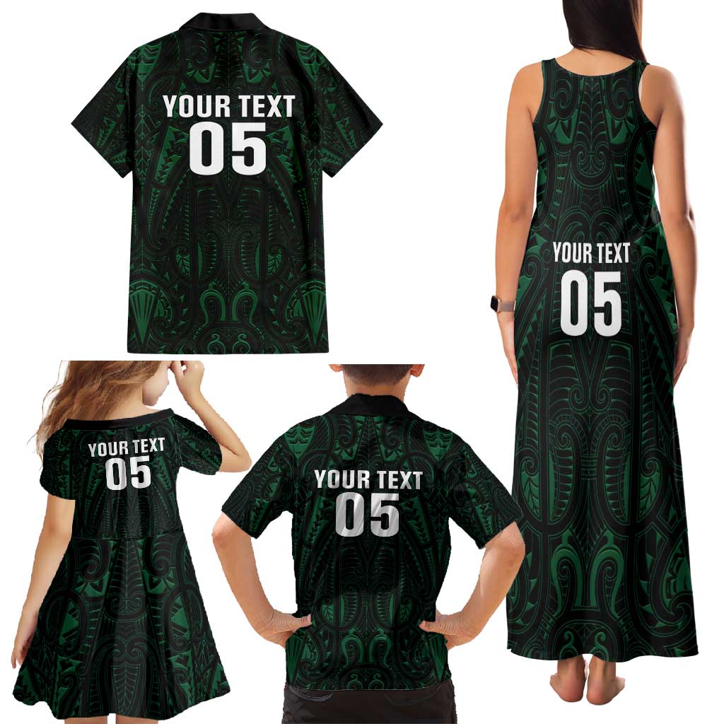 Custom New Zealand Fishing Family Matching Tank Maxi Dress and Hawaiian Shirt Maori Tribal Pattern - Polynesian Pride