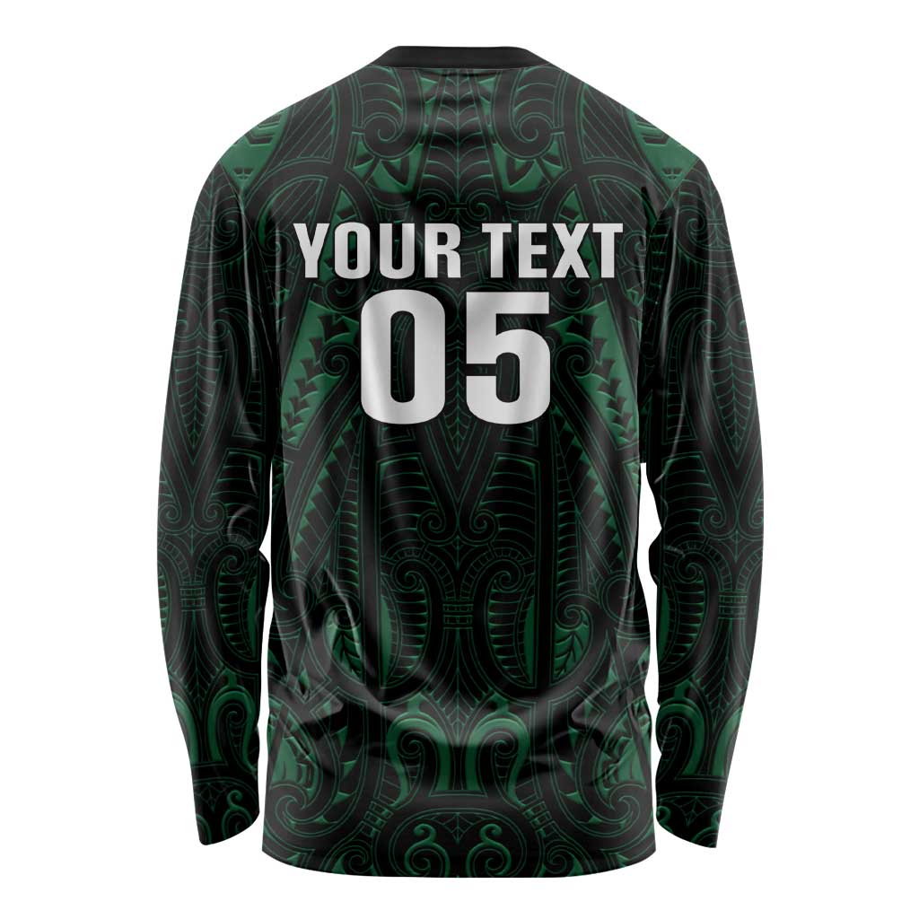 Custom New Zealand Fishing Long Sleeve Shirt Maori Tribal Pattern - Polynesian Pride