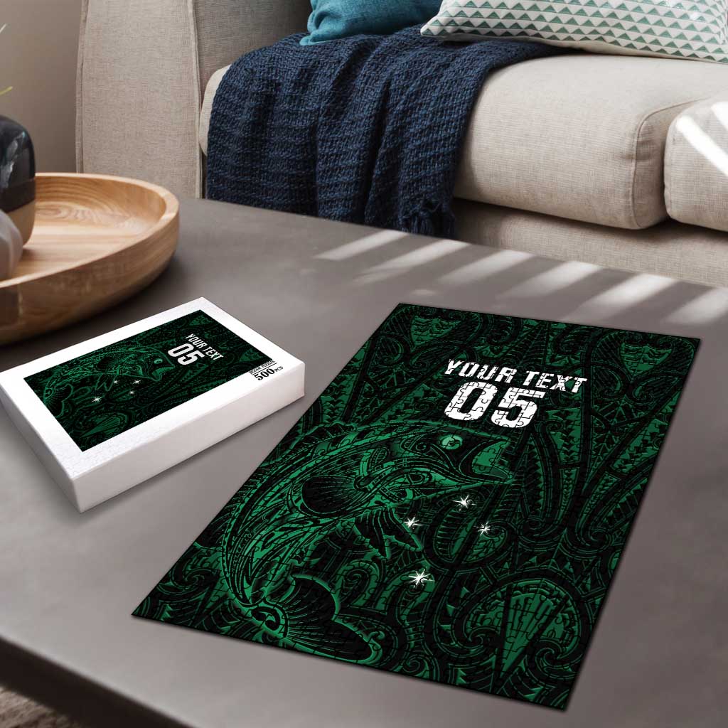 Custom New Zealand Fishing Puzzle Maori Tribal Pattern - Polynesian Pride