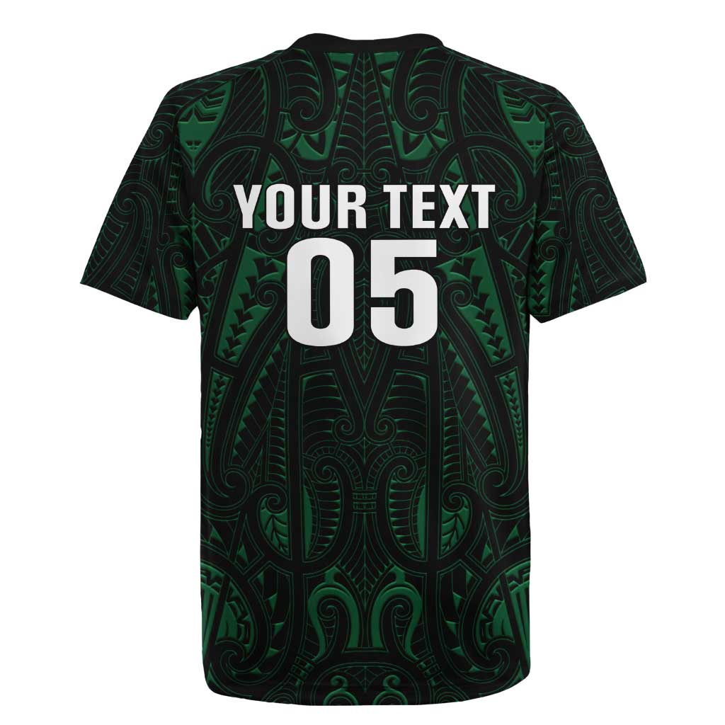 Custom New Zealand Fishing Rugby Jersey Maori Tribal Pattern - Polynesian Pride