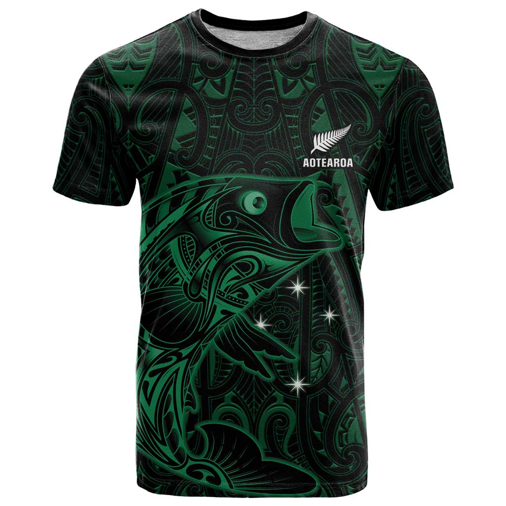 Custom New Zealand Fishing T Shirt Maori Tribal Pattern - Polynesian Pride