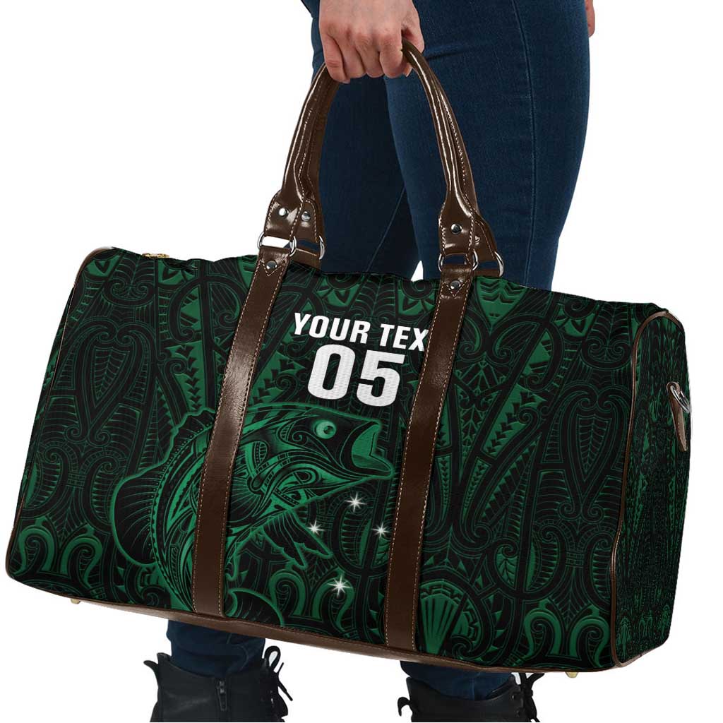 Custom New Zealand Fishing Travel Bag Maori Tribal Pattern - Polynesian Pride