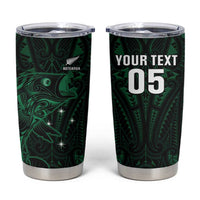 Custom New Zealand Fishing Tumbler Cup Maori Tribal Pattern - Polynesian Pride
