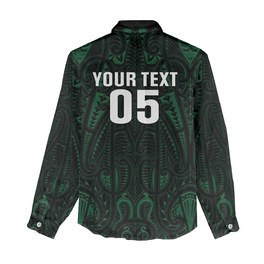 Custom New Zealand Fishing Women Casual Shirt Maori Tribal Pattern - Polynesian Pride