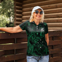 Custom New Zealand Fishing Women Polo Shirt Maori Tribal Pattern - Polynesian Pride