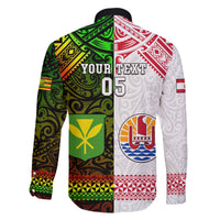 Custom Hawaii And Tahiti Family Matching Puletasi and Hawaiian Shirt Coat Of Arms Polynesian Pattern LT05 - Polynesian Pride