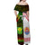 Custom Hawaii And Tahiti Off Shoulder Maxi Dress Coat Of Arms Polynesian Pattern LT05 - Polynesian Pride