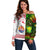 Custom Hawaii And Tahiti Off Shoulder Sweater Coat Of Arms Polynesian Pattern LT05 Women Reggae - Polynesian Pride