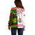 Custom Hawaii And Tahiti Off Shoulder Sweater Coat Of Arms Polynesian Pattern LT05 - Polynesian Pride