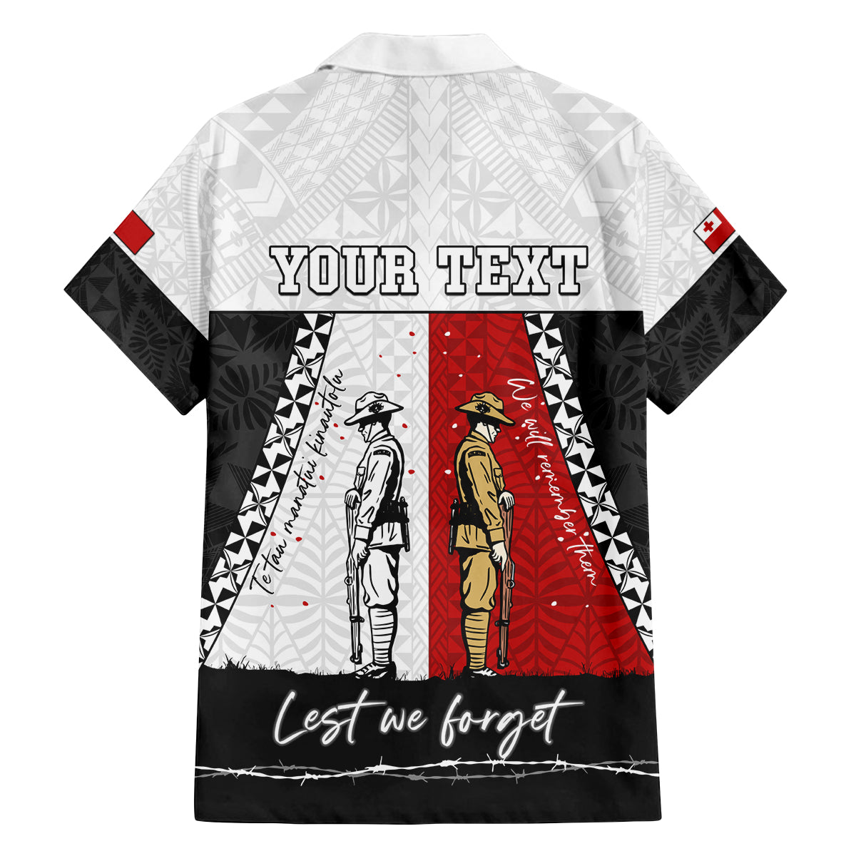 Personalised Tonga ANZAC Day Te Tau Manatui Kinautolu Family Matching Tank Maxi Dress and Hawaiian Shirt Lest We Forget LT05 - Polynesian Pride