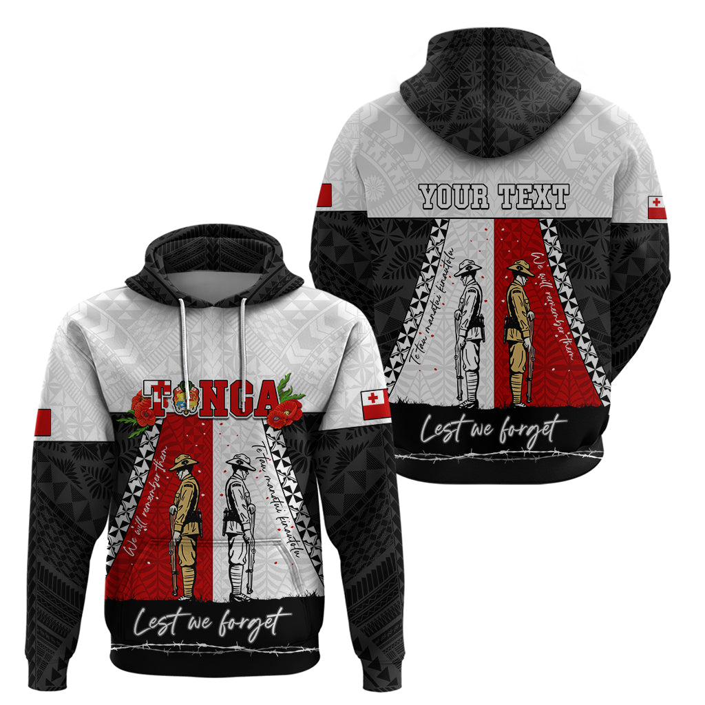 Personalised Tonga ANZAC Day Te Tau Manatui Kinautolu Hoodie Lest We Forget LT05 - Polynesian Pride