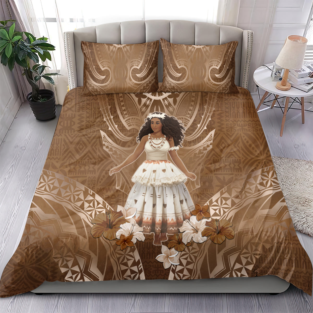 Bula Fiji Women's Day Bedding Set With Fijian Tapa Pattern LT05 - Polynesian Pride