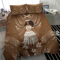 Bula Fiji Women's Day Bedding Set With Fijian Tapa Pattern LT05 - Polynesian Pride