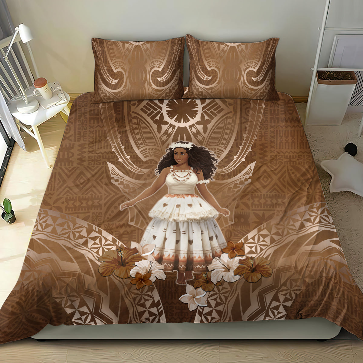 Bula Fiji Women's Day Bedding Set With Fijian Tapa Pattern LT05 - Polynesian Pride