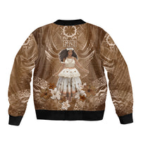 Bula Fiji Women's Day Bomber Jacket With Fijian Tapa Pattern LT05 - Polynesian Pride