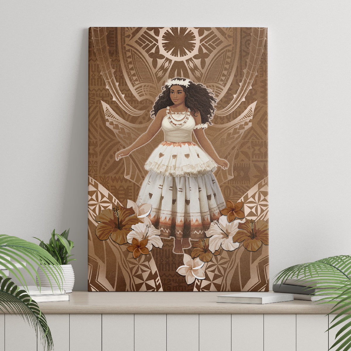 Bula Fiji Women's Day Canvas Wall Art With Fijian Tapa Pattern LT05 - Polynesian Pride