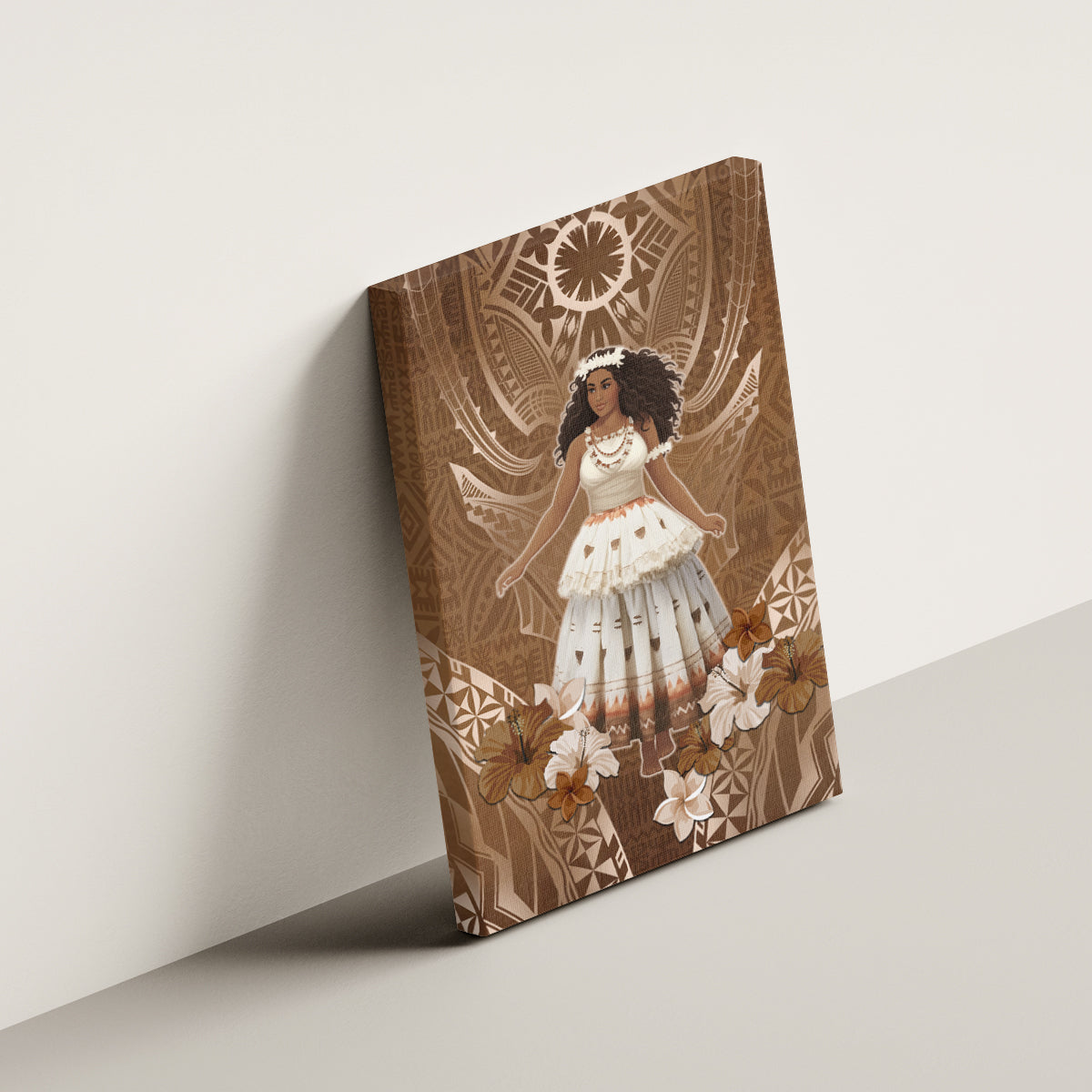 Bula Fiji Women's Day Canvas Wall Art With Fijian Tapa Pattern LT05 - Polynesian Pride