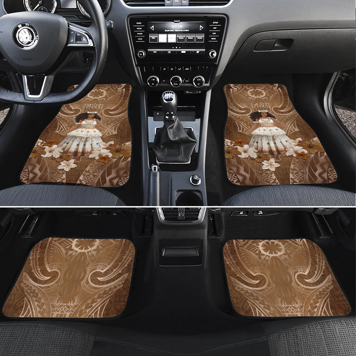 Bula Fiji Women's Day Car Mats With Fijian Tapa Pattern