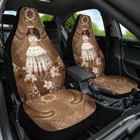 Bula Fiji Women's Day Car Seat Cover With Fijian Tapa Pattern LT05 One Size Brown - Polynesian Pride