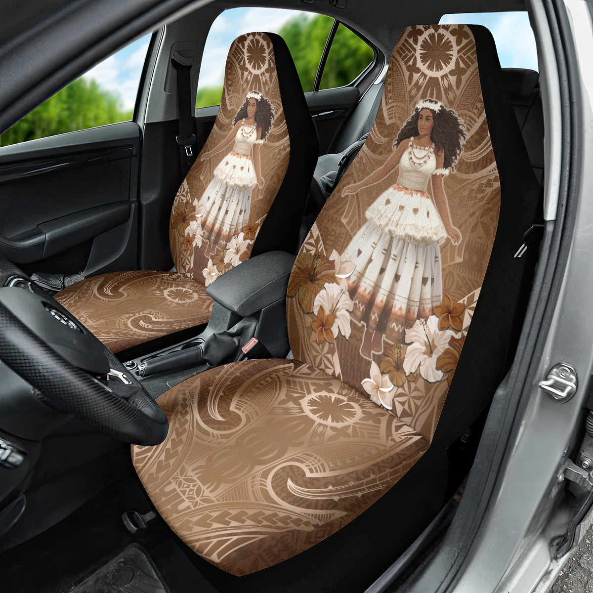 Bula Fiji Women's Day Car Seat Cover With Fijian Tapa Pattern LT05 - Polynesian Pride