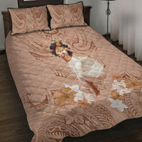 Hawaii Women's Day Quilt Bed Set With Polynesian Pattern