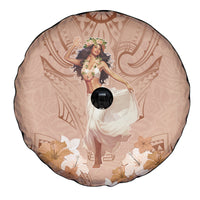 Hawaii Women's Day Spare Tire Cover With Polynesian Pattern