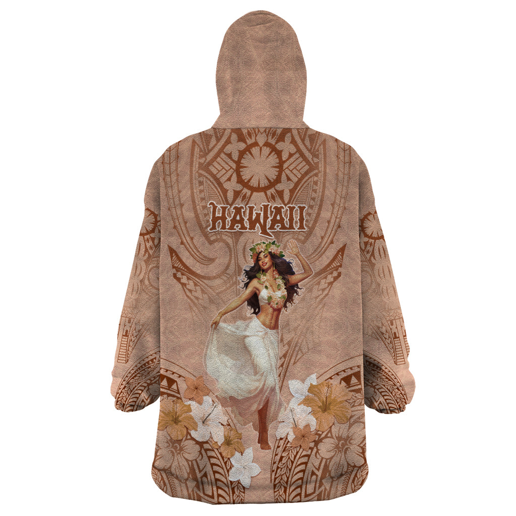 Hawaii Women's Day Wearable Blanket Hoodie With Polynesian Pattern LT05 - Polynesian Pride